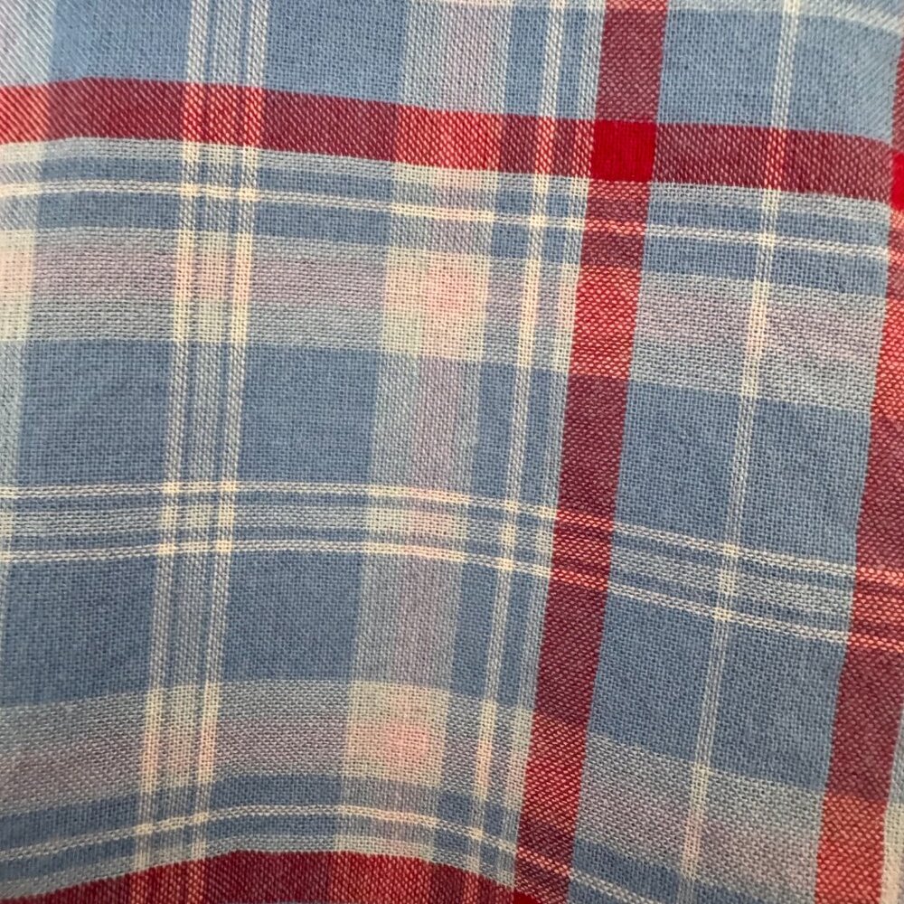 J. Crew plaid tie front button up shirt XL 100% Cotton - Picture 3 of 8